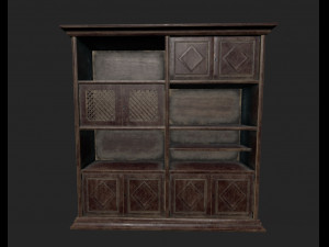 old bookcase 3D Модель