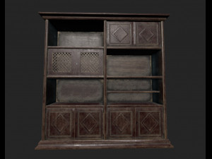 old bookcase 3D Модель
