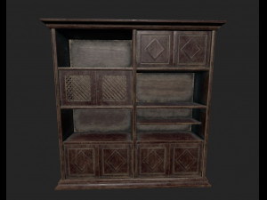 old bookcase 3D Модель