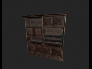old bookcase 3D Модель