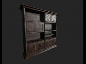 old bookcase 3D Модель