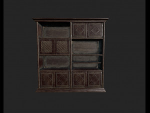old bookcase 3D Модель