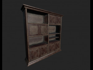 old bookcase 3D Модель