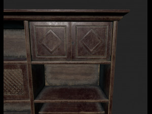 old bookcase 3D Модель