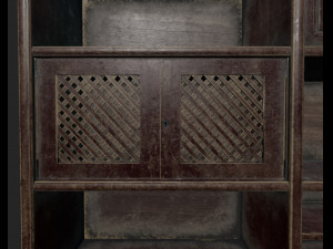 old bookcase 3D Модель