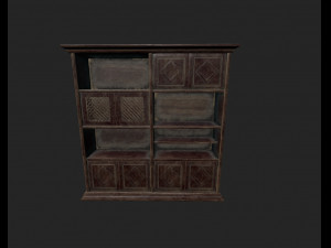 old bookcase 3D Модель