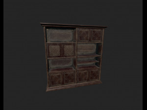 old bookcase 3D Модель