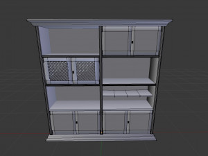 old bookcase 3D Модель