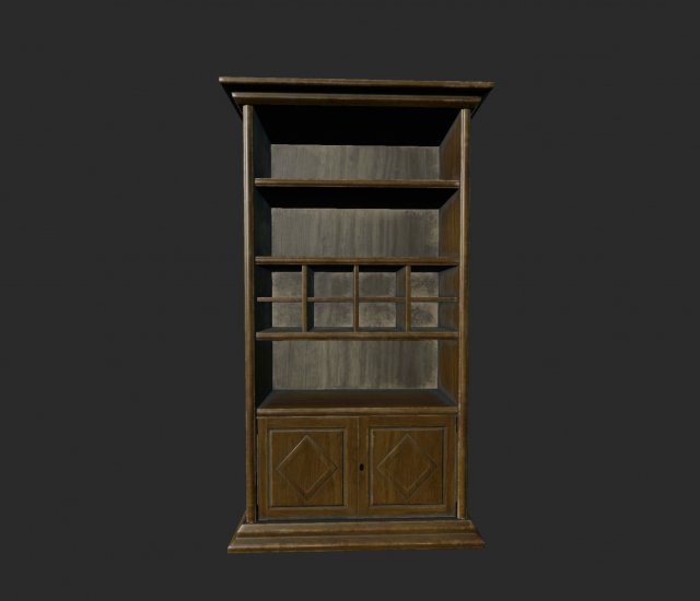 classic bookcase 3D मॉडल .c4d .max .obj .3ds .fbx .stl .blend 