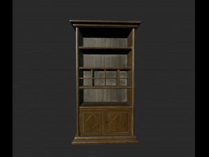 classic bookcase Model 3D