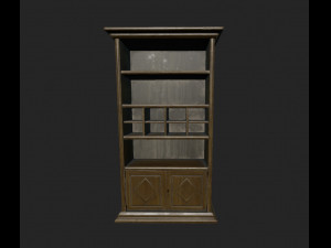 classic bookcase 3D मॉडल