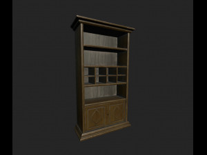 classic bookcase 3D मॉडल