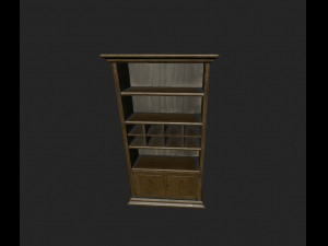 classic bookcase 3D मॉडल