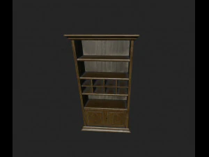 klassisches B&uuml;cherregal 3D Modell