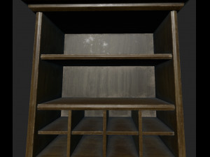 classic bookcase 3D मॉडल