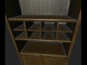 classic bookcase 3D मॉडल