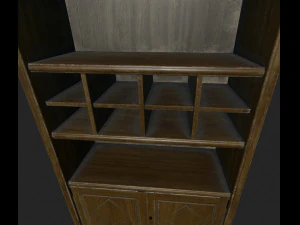 klassisches B&uuml;cherregal 3D Modell