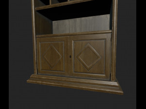 classic bookcase 3D मॉडल