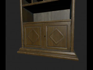 klassisches B&uuml;cherregal 3D Modell