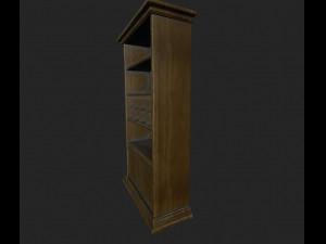 classic bookcase 3D मॉडल