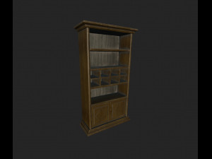 classic bookcase 3D मॉडल