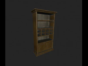 klassisches B&uuml;cherregal 3D Modell