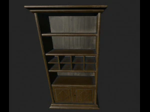 klassisches B&uuml;cherregal 3D Modell