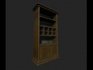 classic bookcase 3D मॉडल