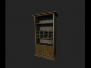 classic bookcase 3D मॉडल