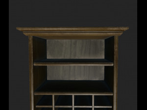 classic bookcase 3D मॉडल
