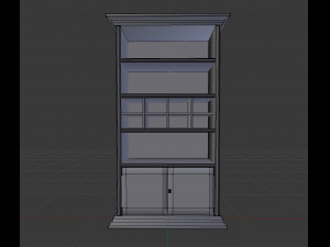 classic bookcase 3D मॉडल