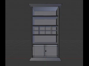 klassisches B&uuml;cherregal 3D Modell