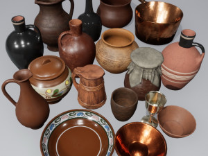 dishes set 3D Model