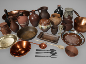 dishes set 3D Model
