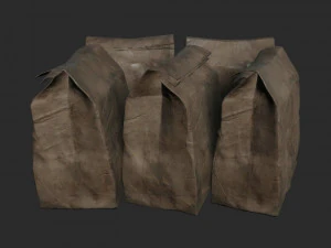 vecchio sacchetto di carta Modello 3D