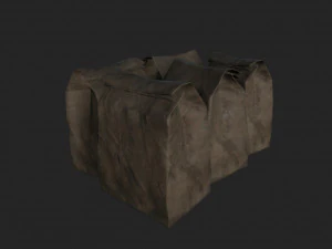 kantong kertas bekas Model 3D