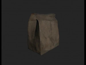 kantong kertas bekas Model 3D