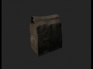 kantong kertas bekas Model 3D