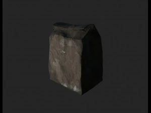 kantong kertas bekas Model 3D
