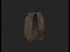 kantong kertas bekas Model 3D