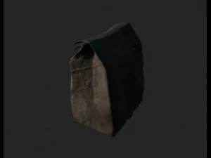 kantong kertas bekas Model 3D