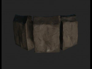 kantong kertas bekas Model 3D