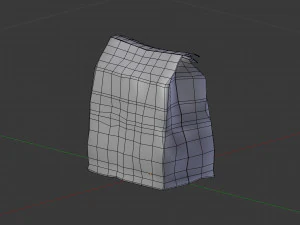 kantong kertas bekas Model 3D