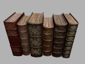 old books collection 3D Модель