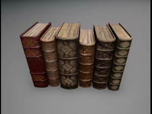 old books collection 3D Модель