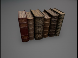 old books collection 3D Модель