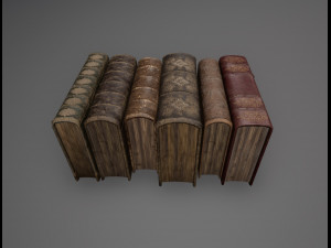old books collection 3D Модель