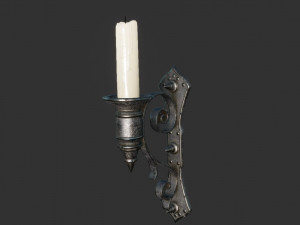 old wall candlestick Model 3D