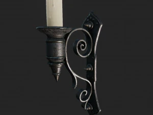 bougeoir mural ancien Modèle 3D