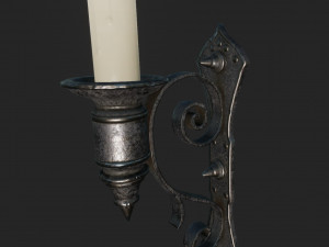 old wall candlestick 3D-Modell